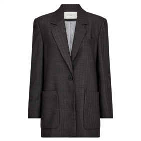 Copenhagen Muse CMTAILOR Blazer, Black w. Medium Grey